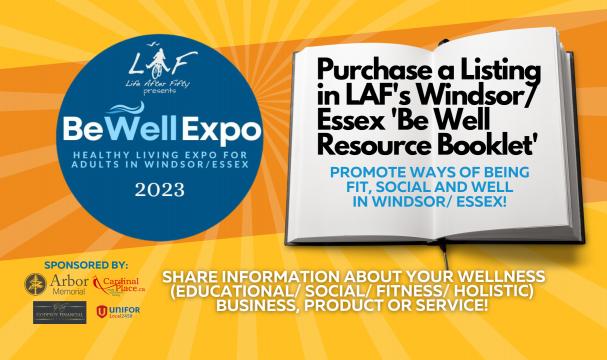 BWE: Purchase a Listing in LAF's Windsor/ Essex Be Well Resource Booklet